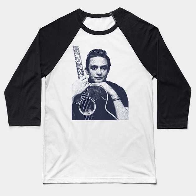 Johnny Cash Classic Baseball T-Shirt by BackOnTop Project